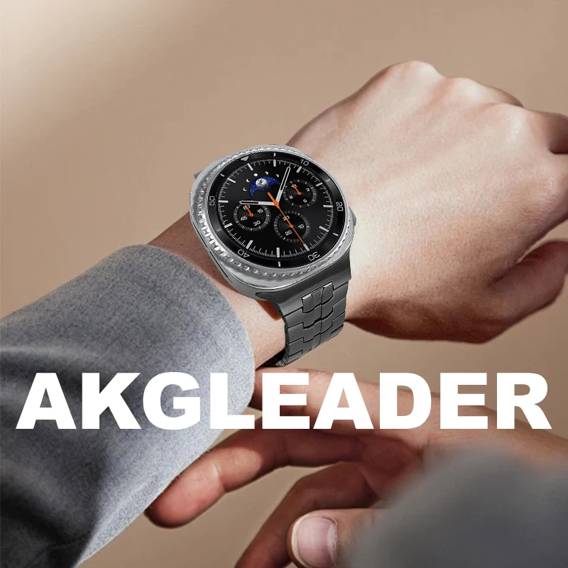 

AKGLEADER Iron man titanium strap for Samsung galaxy watch 8 classic strap titanium bands for watch 7 Ultra 47mm bracelet band