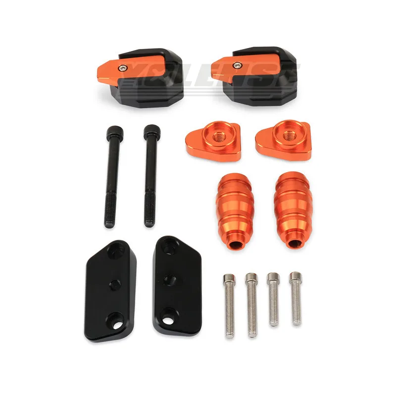 Motorrad CNC Fallende Schutz Rahmen Slider Verkleidung Schutz Anti Crash Pad Protector Fit Für DUKE 390 DUKE 250 DUKE 250 390 2024