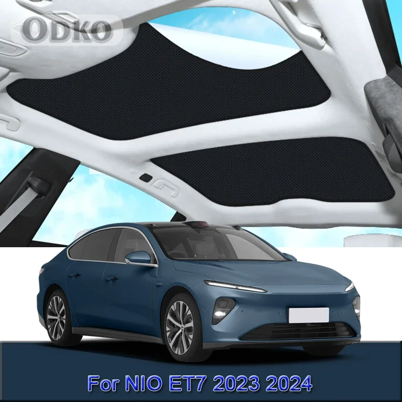Car Electrostatic Adsorption Sunroof Sunshade Cover For NIO ET7 2023 2024 2025 Heat Insulation Skylight Sticker Auto Accessories