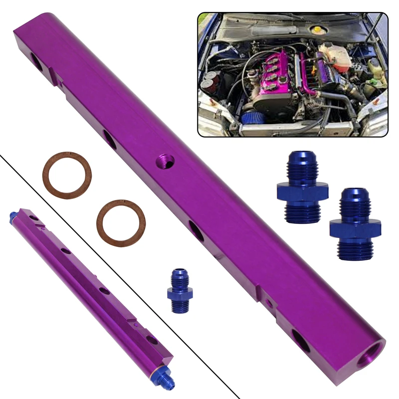 

High Flow Injector Fuel Rail kit Fits For Audi VW 1.8L Turbo Engines 20V Purple/Blue