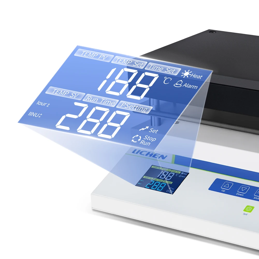 LCH DB-EFS Serie Stabilizzazione della temperatura da 420 gradi Display LCD Analisi chimica Piastra riscaldante in grafite di spessore 12 mm