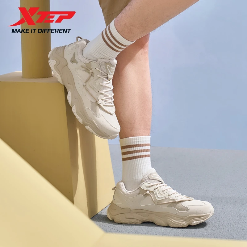 

Xtep Volcano Casual Shoes for Men 2025 Spring Comfortable Wrapping Lightweight Mesh Retro Urban Outdoor Sport Shoes 975119320054