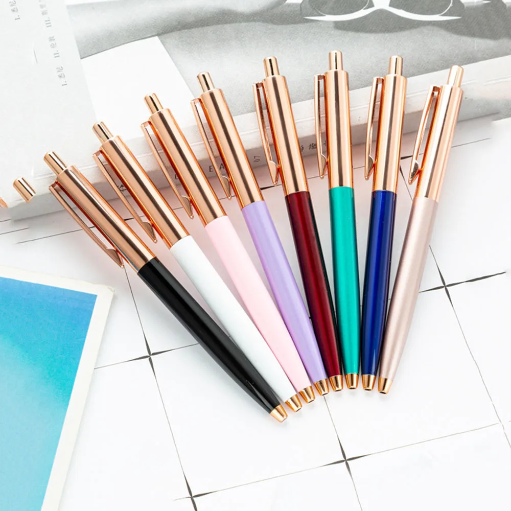 1 Piece Lytwtw's Ballpoint Pen Creative Multicolour Pen Metal Stationery School Office Supply