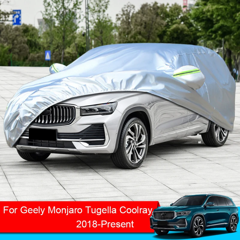 

Car Cover Outdoor Protection Full Covers Car Snow Sunshade Waterproof Dustproof For Geely Monjaro Tugella Preface Coolray Binray