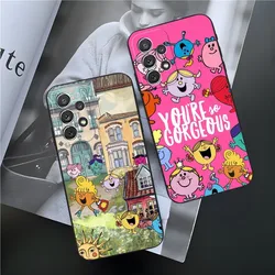 Mr Men L-little Miss Phone Case for Samsung Galaxy S23 Ultra S24 S22 S20 Fe S21 Plus A54 A34 A24 A53 M54 Note 20 Back Cover
