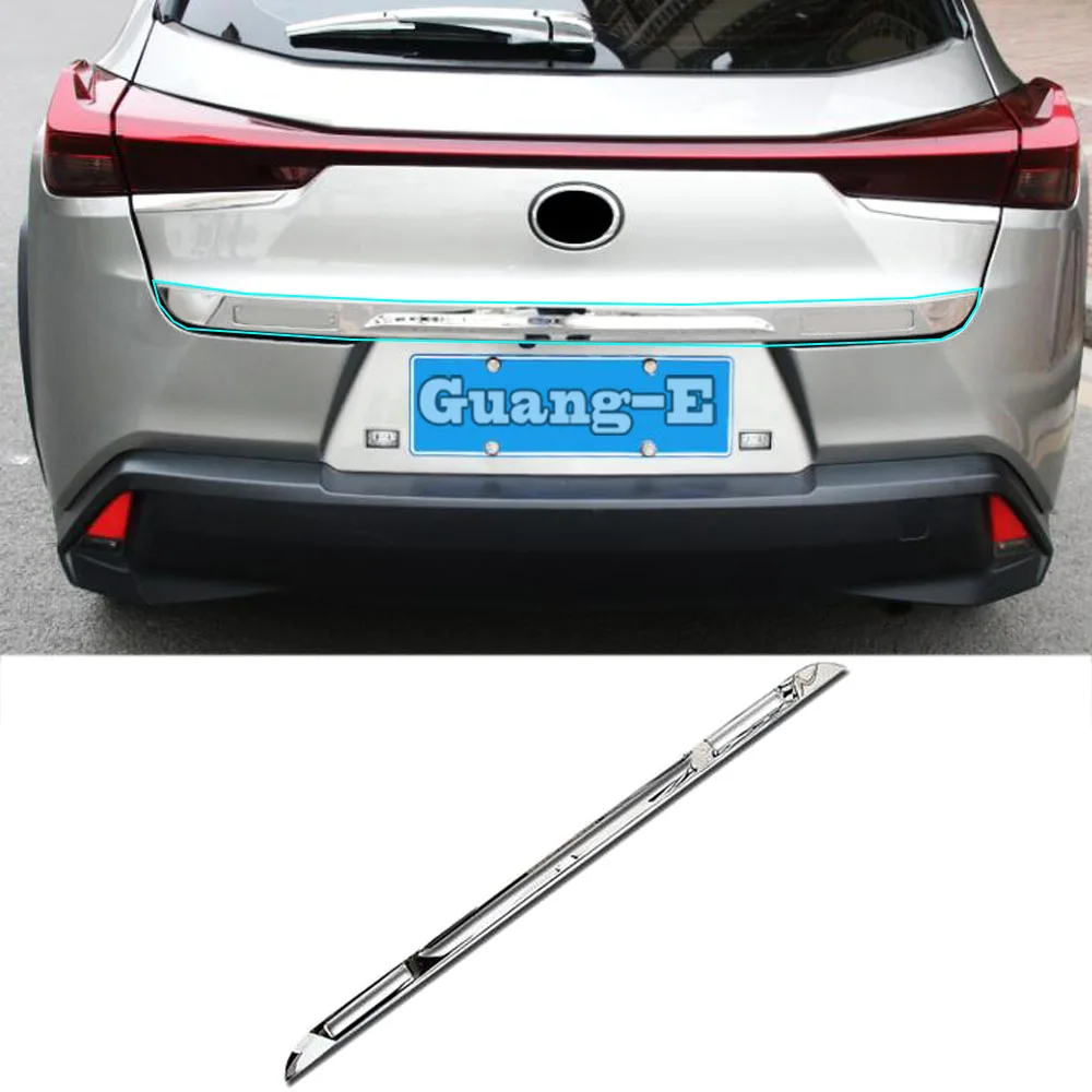 

For Lexus UX 200H 250H 260H 2019 2020 2021 Car Stainless Steel Rear Door Bottom Tailgate Trunk Lid Tail Gate Trim Frame