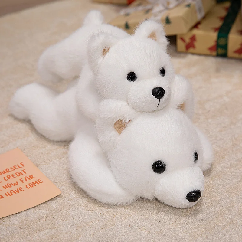 

Вест-хайленд, маленькая белая собака, плюшевая игрушка, удобная на ощупь подушка, мягкая игрушка для щенка, подарок для ребенка