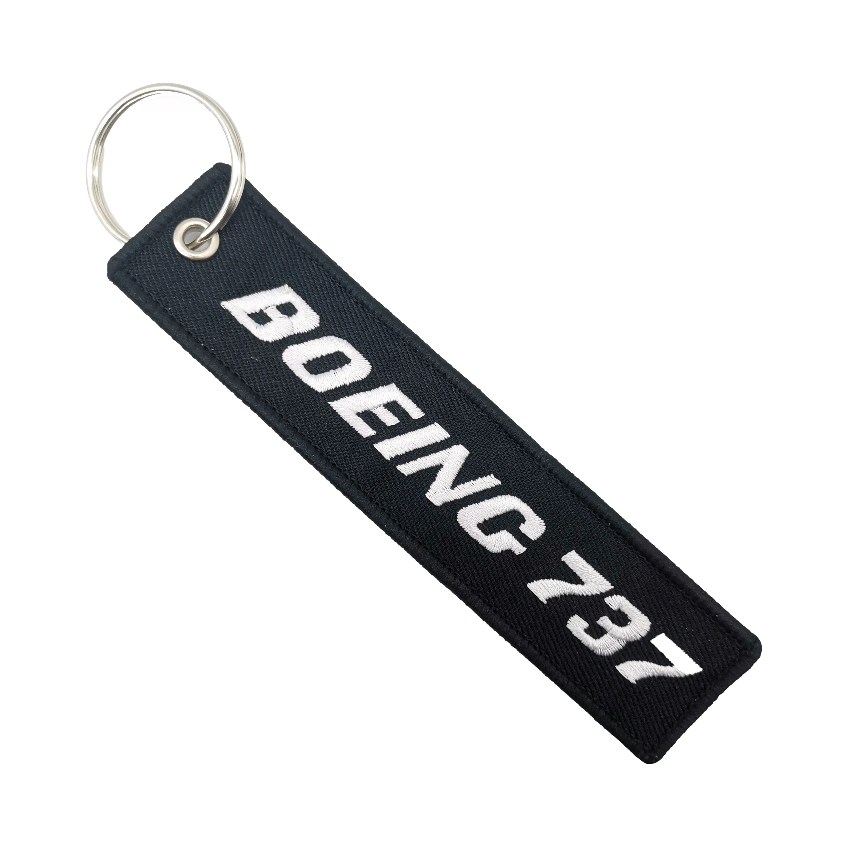 1PC Boeing 737 Letters Fashion Trinket Double Sided Embroidery Metal Keychain Airline Crew Gifts gifts