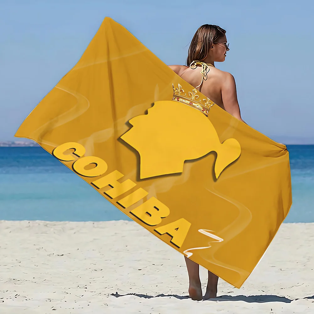 

Beach Towel Microfiber Sand Free Quick Dry Soft Sandproof Pool Towels Gift for C-CubanS C-CohibaS Women Travel Shower