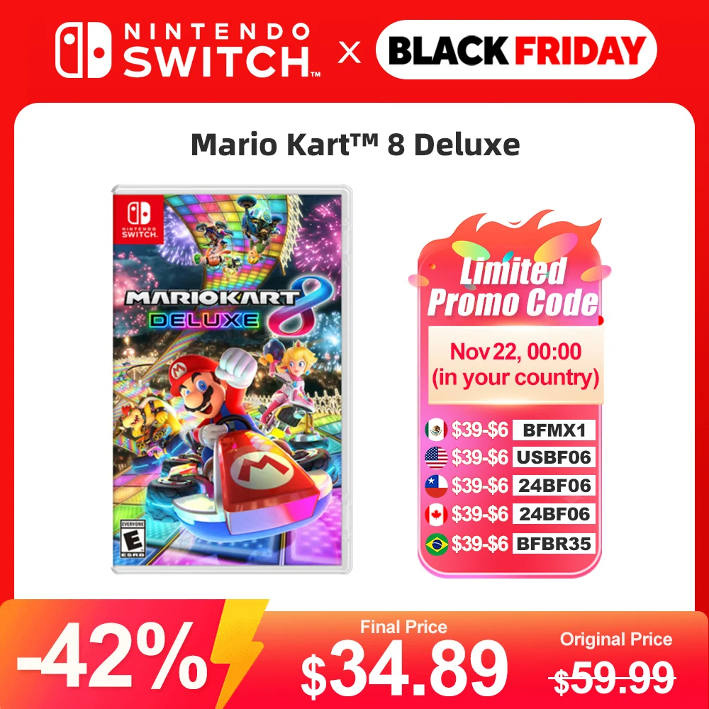 Mario Kart 8 Deluxe Juegos Nintendo Switch 100%, tarjeta de juego física Original oficial, género de carreras para Switch OLED Lite