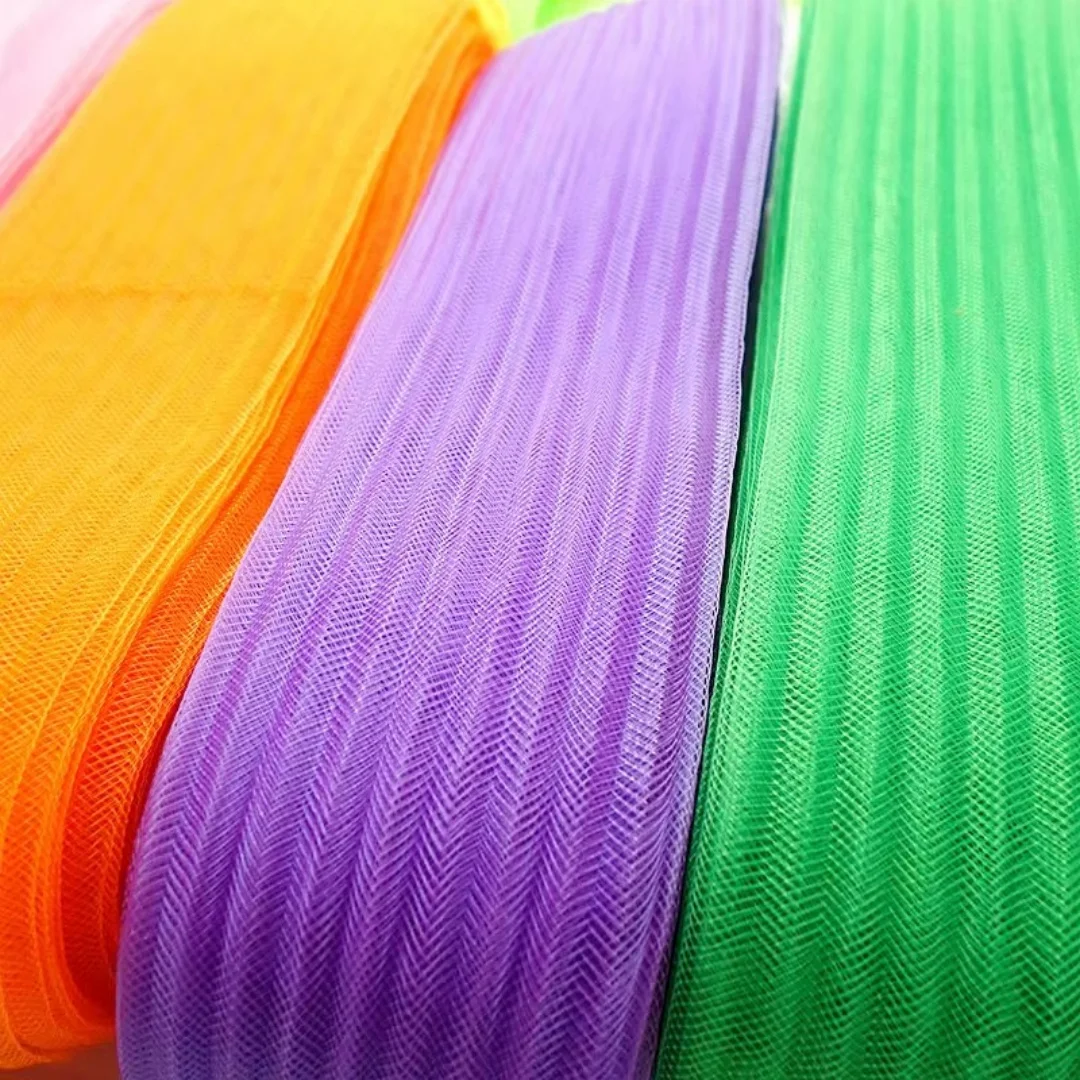 Multi‑Color Crinoline Horsehair Braid Ribbon 50 Yard for Fascinator Hats Wedding Bridal Veil Dance Skirt Making Sewing Supplies view 6