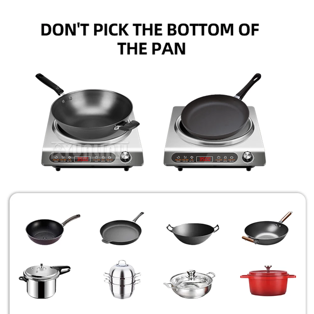 3500W 고출력 인덕션 쿠커 주방 쿡탑 오목형 통합 Estufa Eléctrica Cocinar