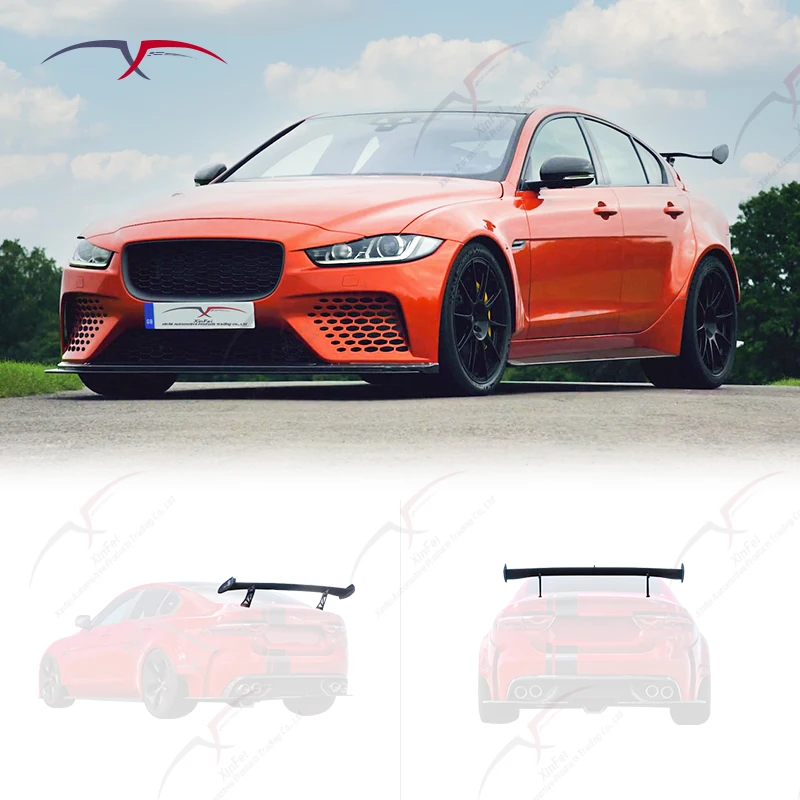 XE Project 8 Car Rear Spoiler Black Carbon Fiber Exterior Decoration Modification New Fiberglass Bodykit Upgrade