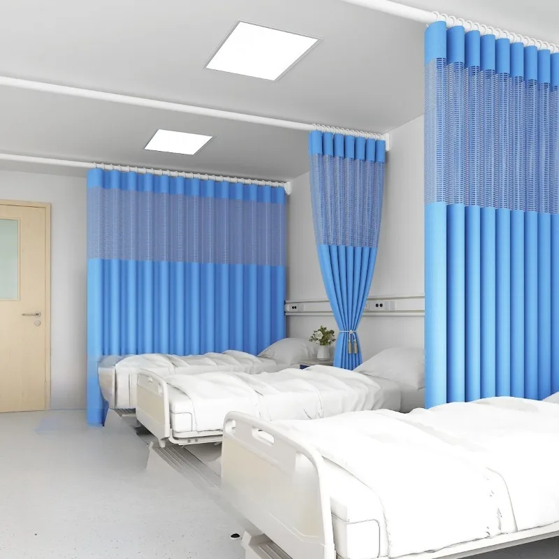 250x270cm Medical Hook Top Curtain Bed Divider Pull Curtain Beauty Salon Clinic Commercial Partition Curtain Partition Screen