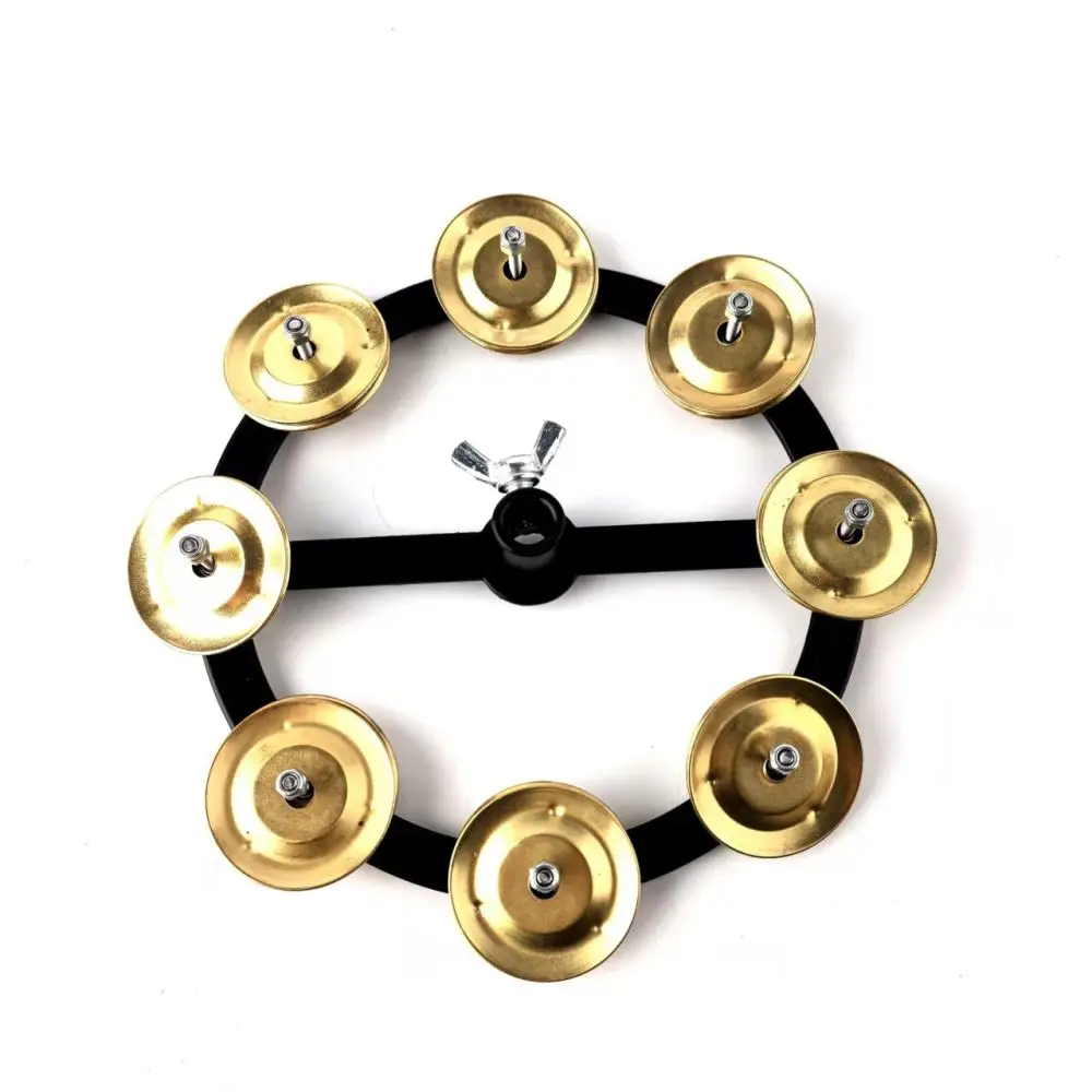Music Percussion Accessory Hi Hat Tambourine Zinc Alloy Vibration For Jazz Drum Set Double Pedal Performance