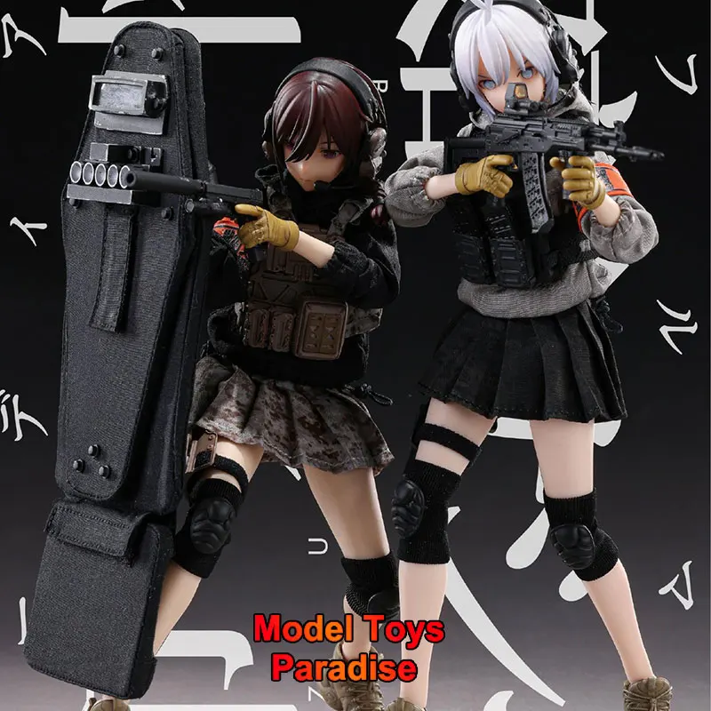 

HASUKI PA003 PA004 1/12 Female Soldier Collectible Shock Troops Heavy Shield Handshock Worker Girls Full Set 6inch Action Figure