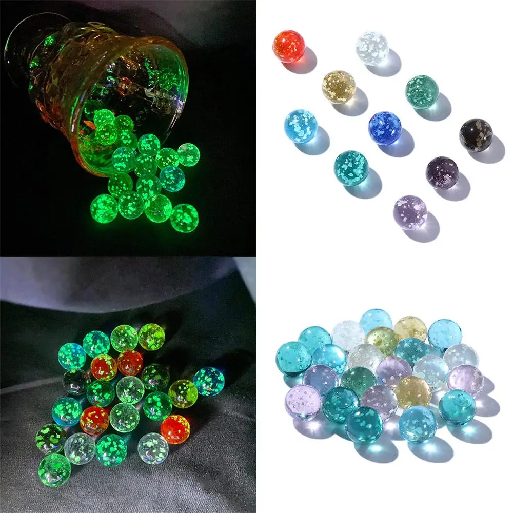 

10pcs Of Luminous Glass Ball 12mm Cream Console Game Pinball Machine Cattle Small Marbles Pat Toys Parent-child Machine Beads