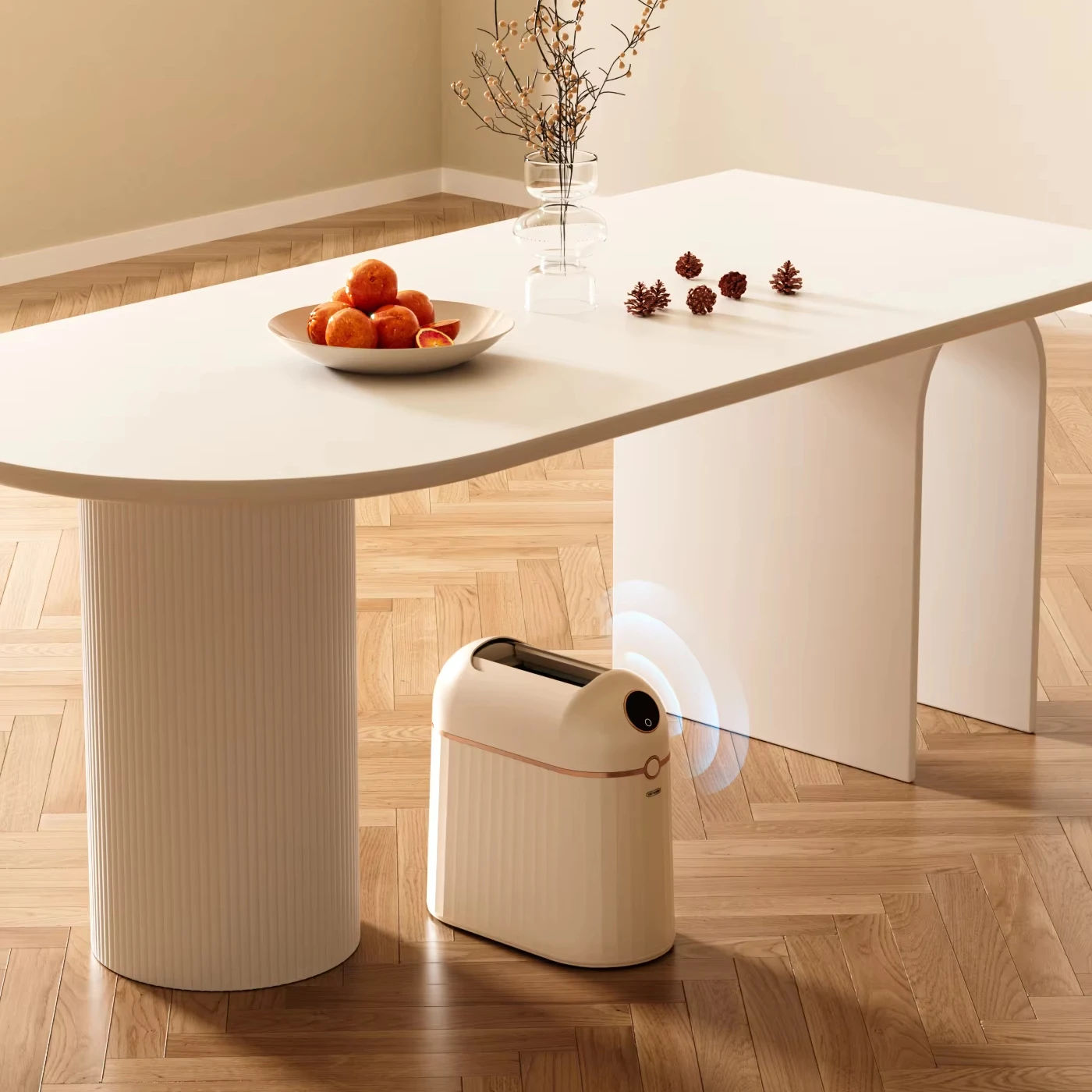 

Household Creative Living Room Trash Can Plastic Convenient Garbage Rectangular Trash Bin