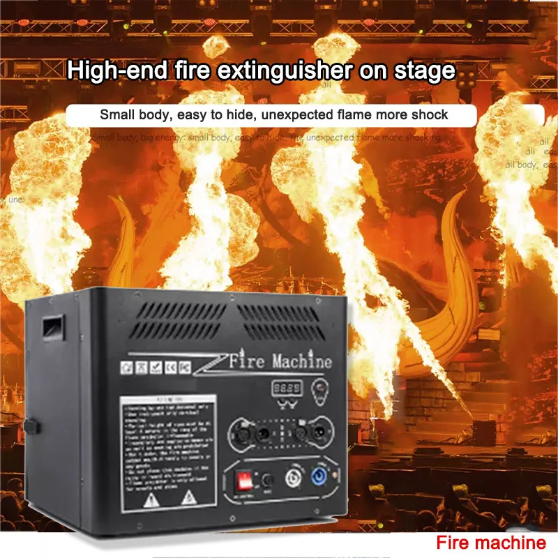 4 Heads Efficient Flame Machine Stage Flamethrower Electric Pulse Lighter With DMX512 Control & LCD Display For Event Atmosphere