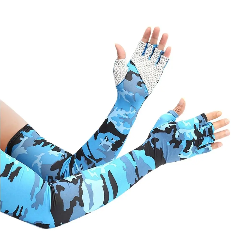 1Pair Women Men Cooling Arm Sleeves Cover Sports Running UV Sun Protection Outdoor Fishing Cycling Ice Sleeves