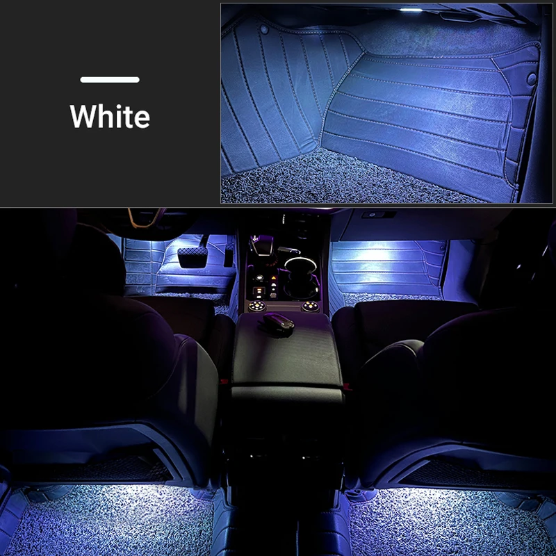 LED Car Interior Footwell Ambient Light Atmosphere Lamp Auto Accessories For Volkswagen VW Transporter Phaeton Eos Scirocco III