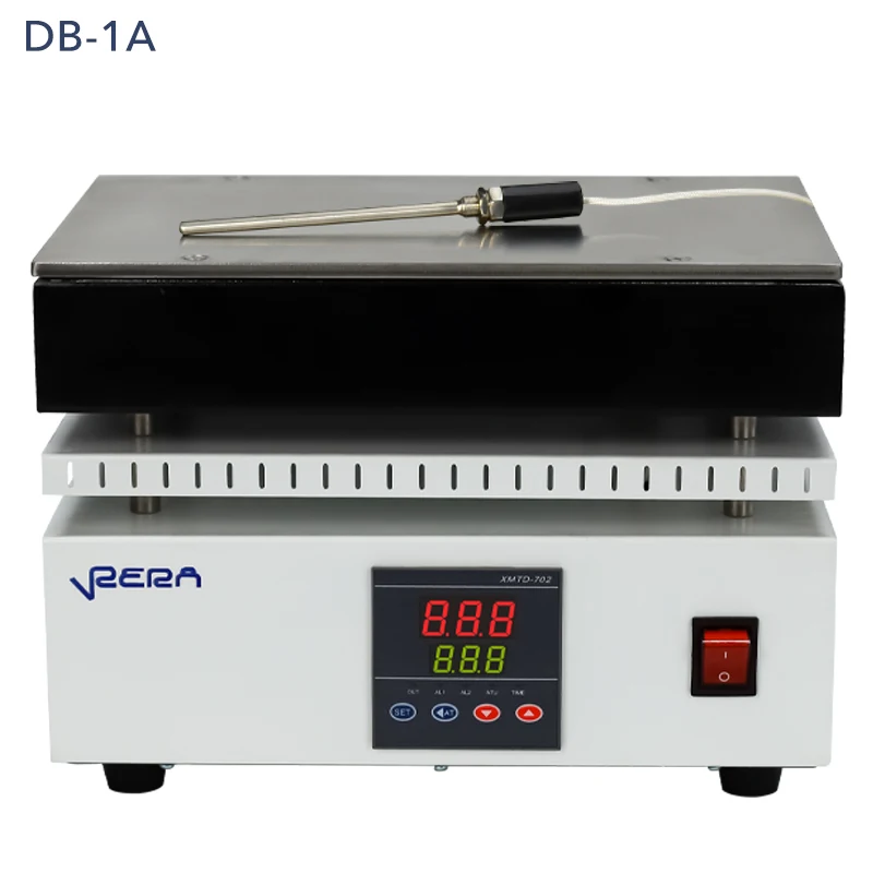 OEM Size Adjustable Laboratory Stainless Steel Digital Electric Hotplate With Temperature Measuring Probe for Lab