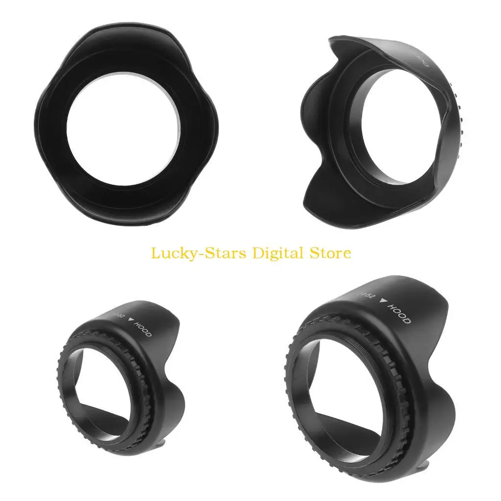 

T3EE 52mm Screwed Flower Petal Sunshade Lens Hood For DSLR Camera