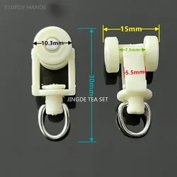 40PCS plastic curtain track pulley old-fashioned straight track curved rail hook buckle window decoration hardware curtain rod