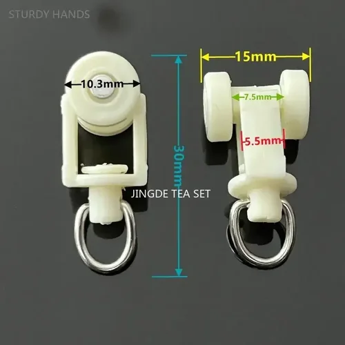 플라스틱 커튼 트랙 도르래, 구식 직선 트랙 곡선 레일 후크 버클, 창 장식 하드웨어 커튼 로드, 40 개 