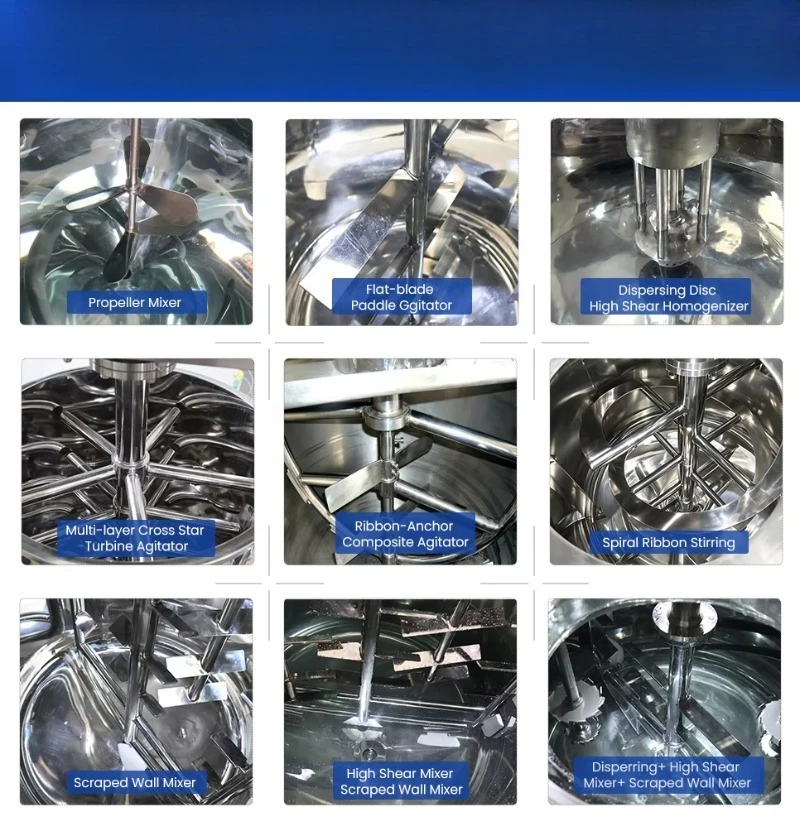 YETO Liquid Mixing Tank Machine Steel Jacketed Mixer Shear Cosmetic Ingredient Tanks Homogeneous Homogenizer Liquid Mixing Tank