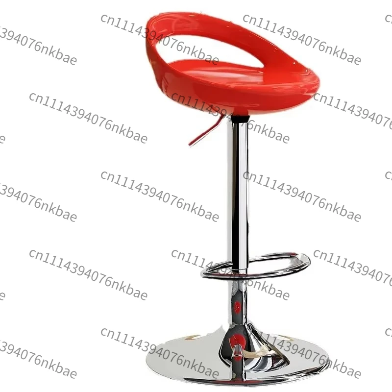360° Swivel Height Adjustable PU Leather Bar Stool with Footrest, Multi-color Modern Pub Counter Chair