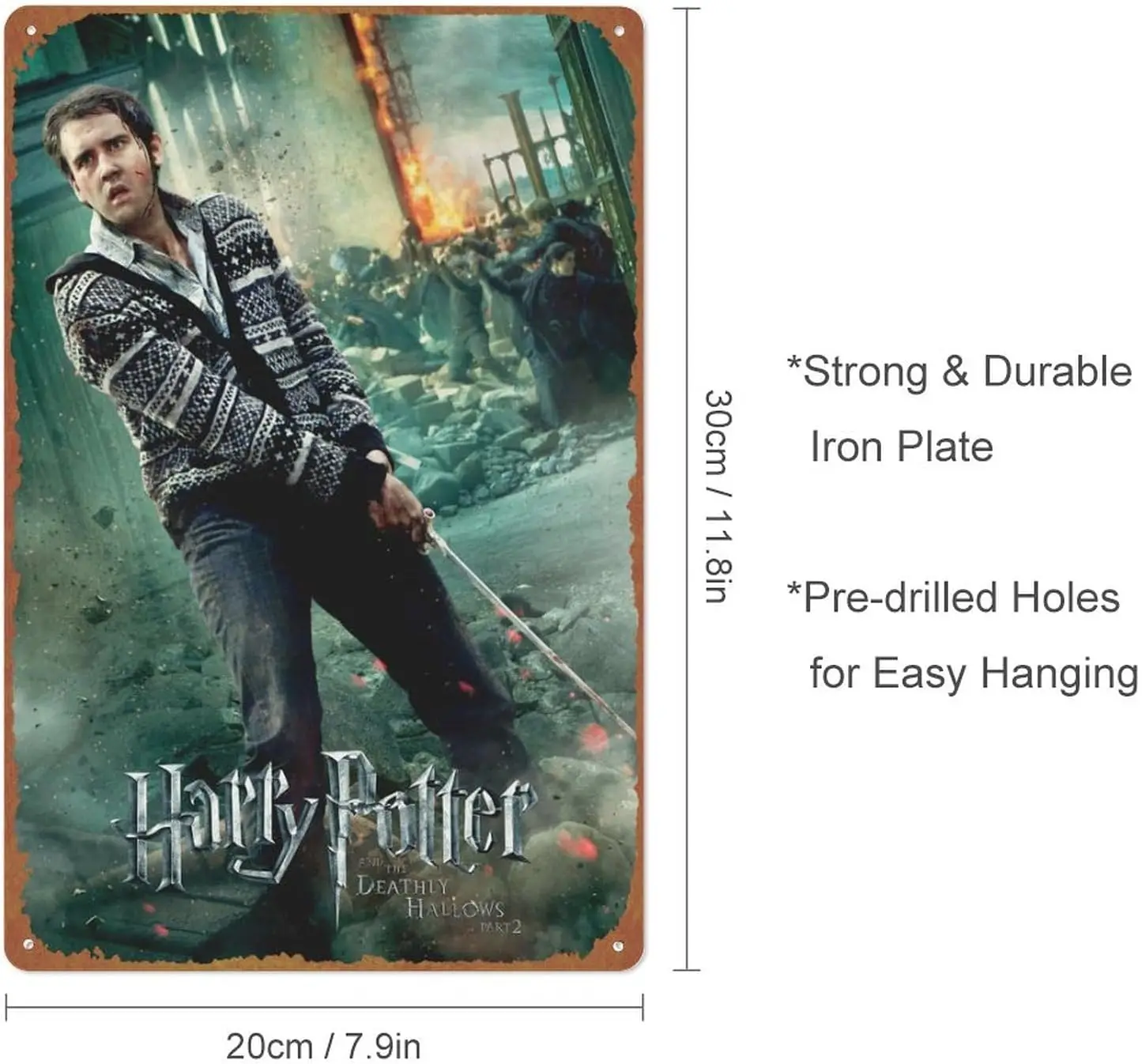 HP8 Neville Longbottom Movie Poster Retro Metal Tin Sign Vintage Wall Decor Signs Metal Poster 8x12 Inch