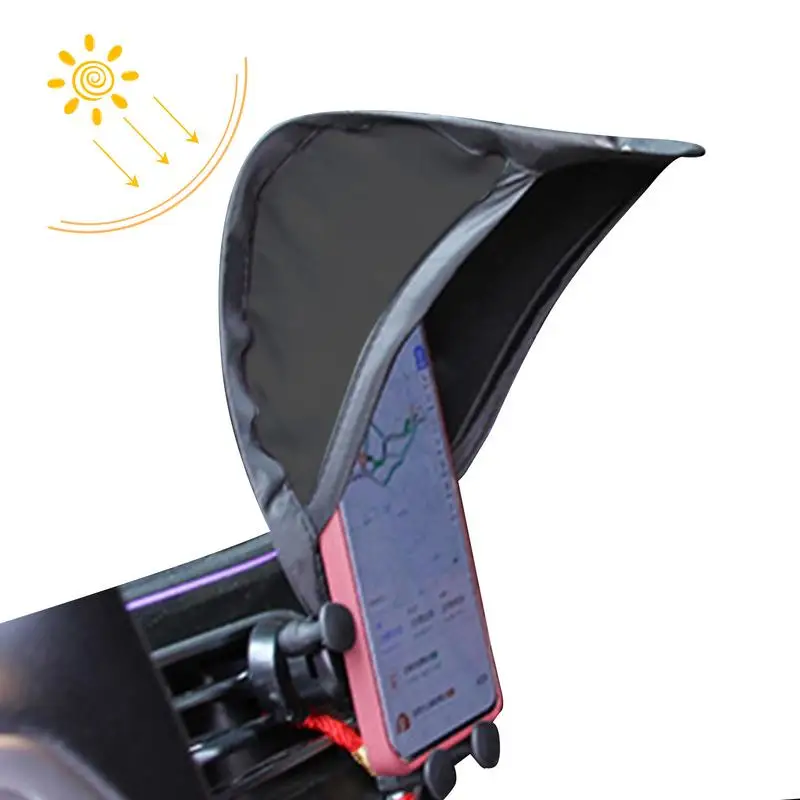 Cell Phone Umbrella Sun Shade Sunshade For Phone Mobile Phone Holder Glare Blocking Sun Shade For Phone For Car Motorcycle Bike