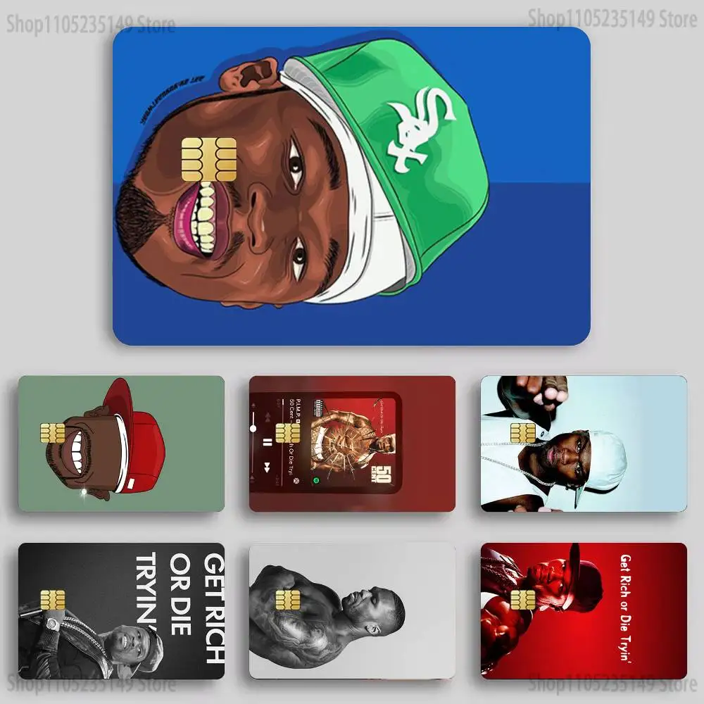 

50 Cent Rapper Credit Card HD Stickers Game Card Decal Card Matte Film Skin Small Chip Waterproof Sticker