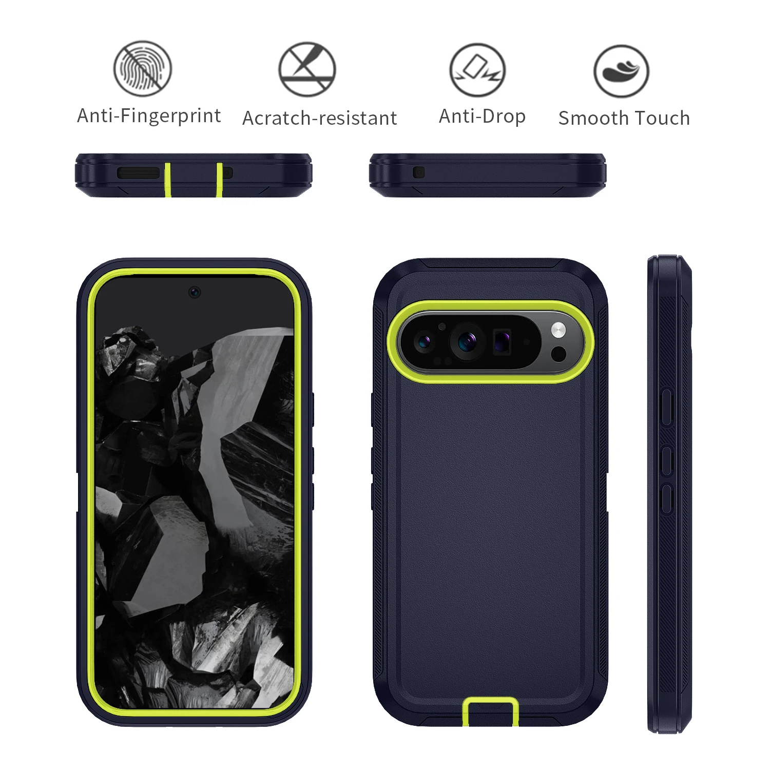 For Pixel 9pro XL Armor Shockproof Case For Google Pixel 9A 8A 4A 5A Pro Heavy Duty Tough Dustproof Cover Camera Protection Case