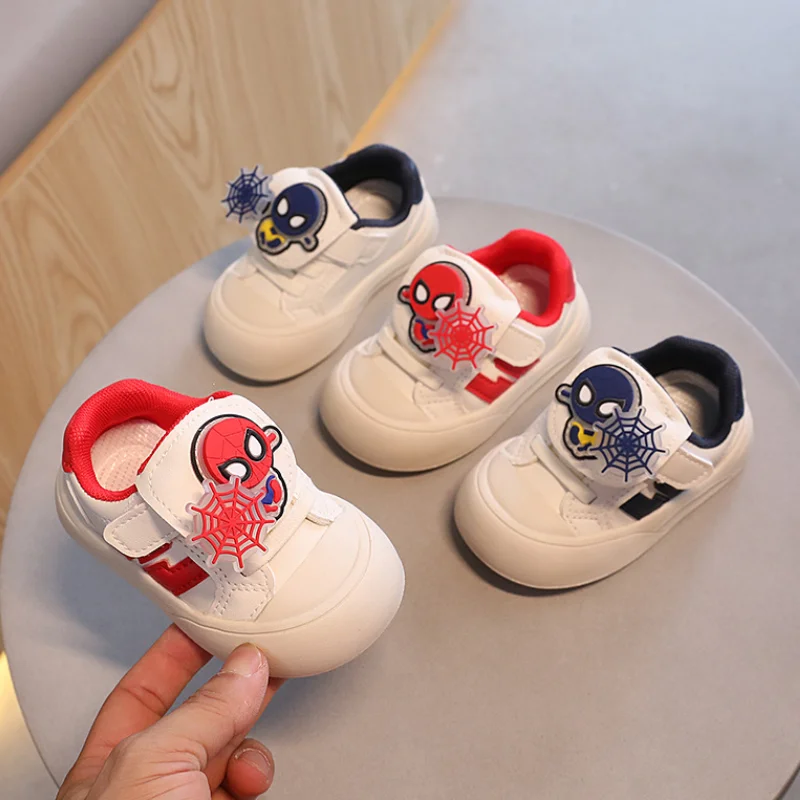 Baby Soft Sole Non-slip Cute Boys Comfortable Shoes Toddler Walking Shoes Disney Children\'s Shoes Cartoon Spiderman Kids Shoes