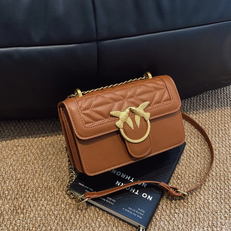 

​ Новинка 2023 года, женская сумка через плечо с каменным зерном, винтажная квадратная сумка через плечо, шикарный ретро-слинг на каждый день, элегантный и просторный ​