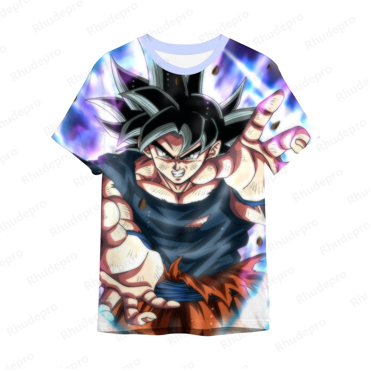 T-shirt à Manches Courtes pour Homme et Fille, Streetwear, Goku, Vegeta, Anime Japonais, Gym, Tenue Amusante, Impression 3D