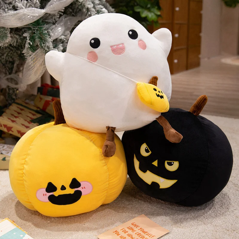 

32 см Хэллоуин День Темность Декор Подушка Фаршированная Тыква Белый Призрак Подушка Украшение Партии Подарок На День Рождения