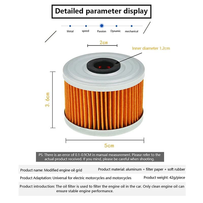 1PC Motorcycle Filter Element For Zontes Engine Oil Filters Filtration Fit Zontes