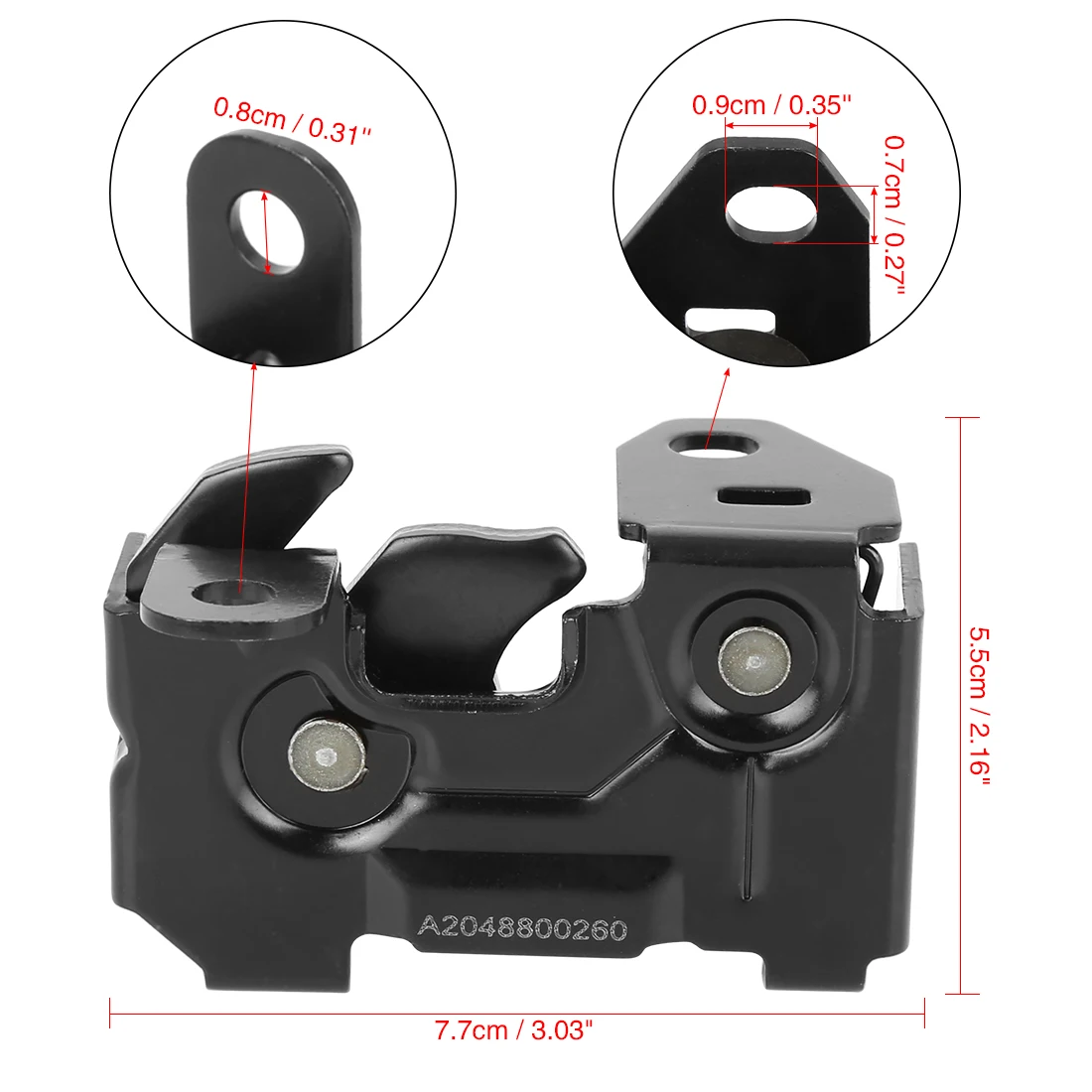 

UXCELL Автомобильный замок капота, защелка, крюк, предохранительная защелка 2048800260 для Mercedes-Benz E400 E550