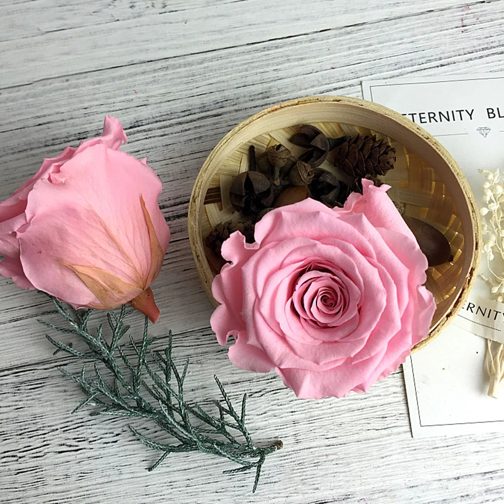 12 pçs/caixa flor preservada rosa rosa para sempre caixas de rosas casamento presente imortal noiva