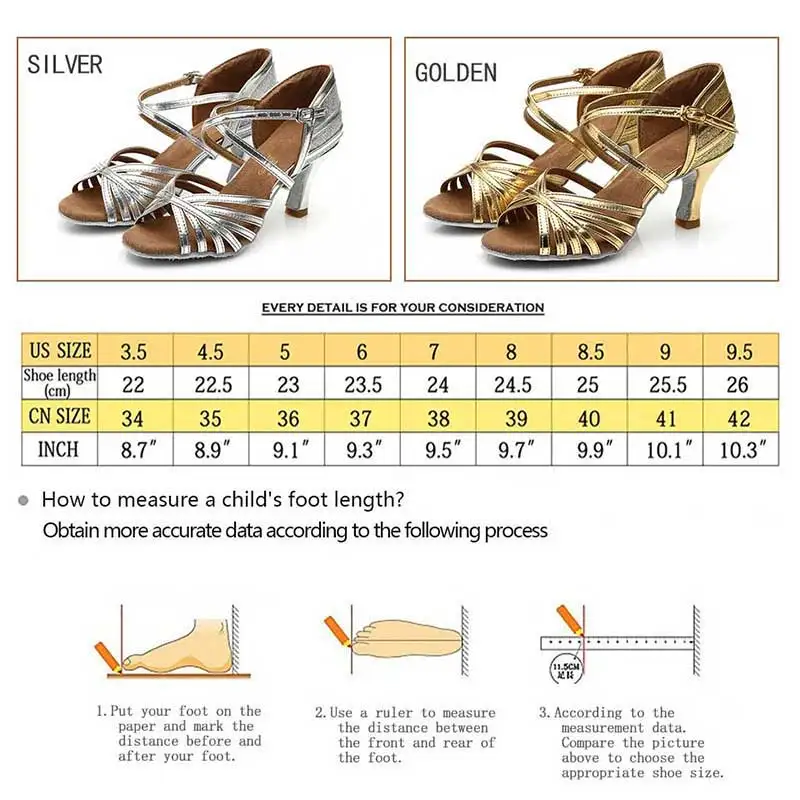 Latin Dance Shoes High Heels Latin Ballroom Dance Shoes Professional Salsa Tango Adjustable Latin Shoes For Girls Ladies