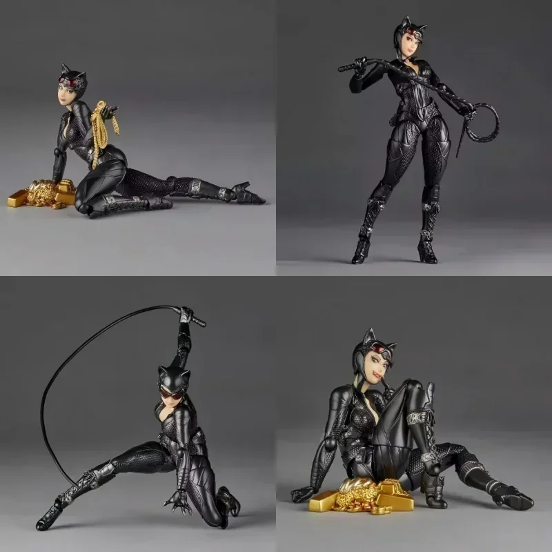 

New Kaiyodo Catwoman Action Figure Selina Kyle Revoltech Amazing Yamaguchi Anime Collection Model Desktop Decora Toys Gifts