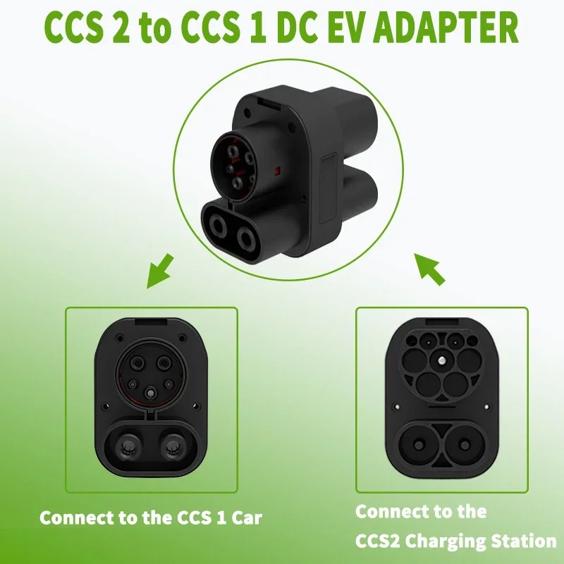 WUFEN EV Charging Station CCS2 Adapter to CCS1 Car 250KW 1000V DC Electric Vehicle Charging Connector CCS2 to CCS1 Adapter