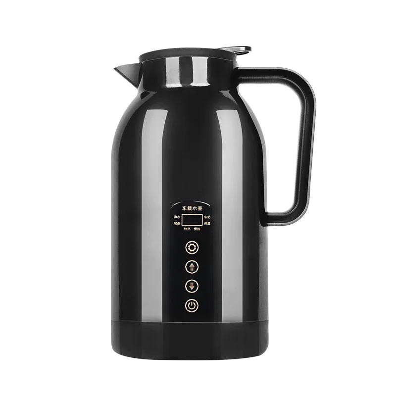 Car Electric Cup Stainless Steel Liner Heating Cup Car Water Heater Thermos Cup 12V/24V Heating Kettle