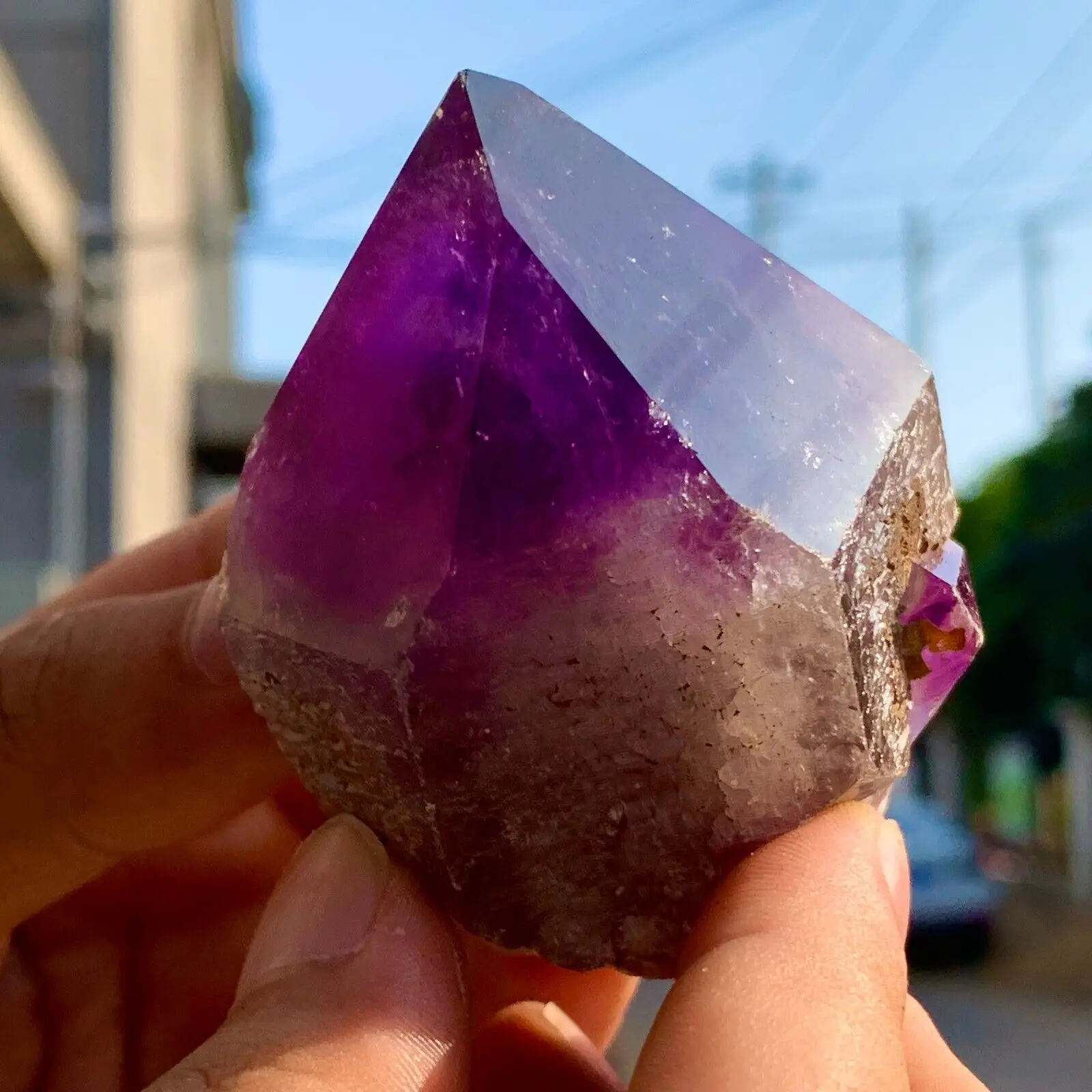 

Natural Amethyst Geode Quartz Cluster, Crystal specimen Healing