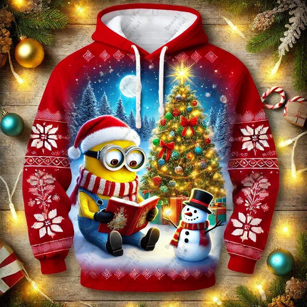 New Year gift Women Men Hoodie Top Christmas Streetwear Casual 3D Printed Minions Hoodie For Women Summer Women Clothing Hoodie