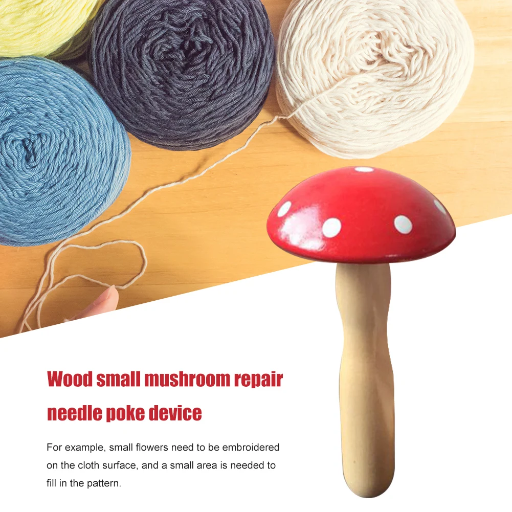 Wooden DIY Darning Mushroom Patching Tool Pants Clothes Socks Sewing Mending Needle Darner Patch Clothes Sewing Thread Tool