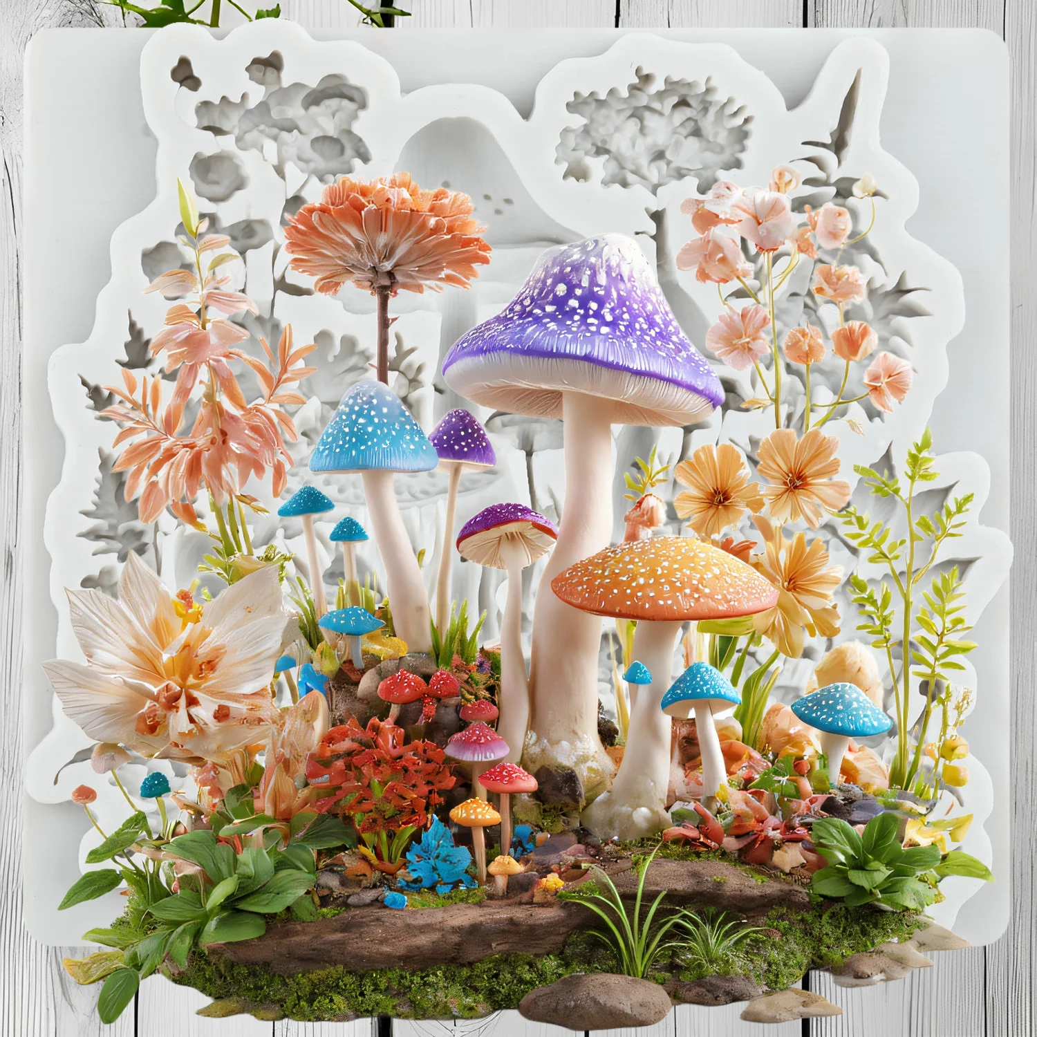 Mushroom Silicone Molds Fondant Cake Decorating Tools Cupcake Topper Chocolate Candy Sugar Craft Gum Paste Polymer Clay
